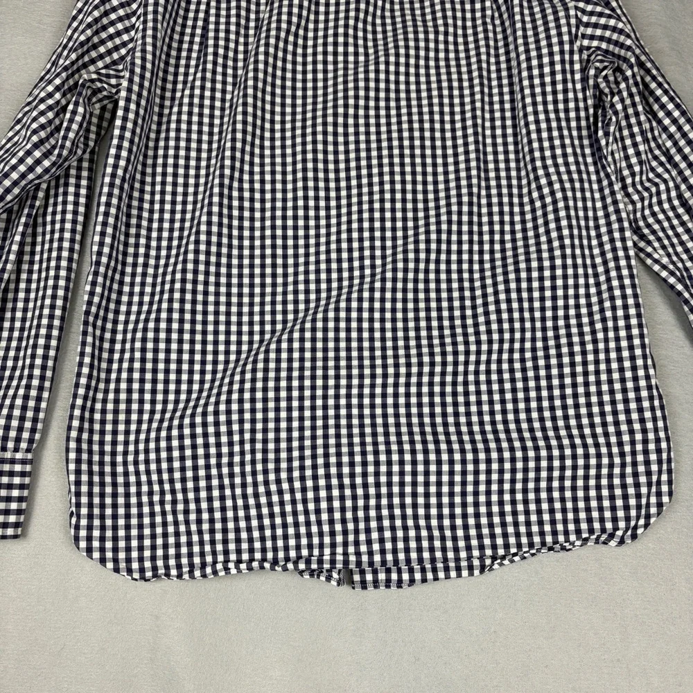J.Crew Men's Blue and White Plaid Button Down Shirt 100% Cotton Sz M